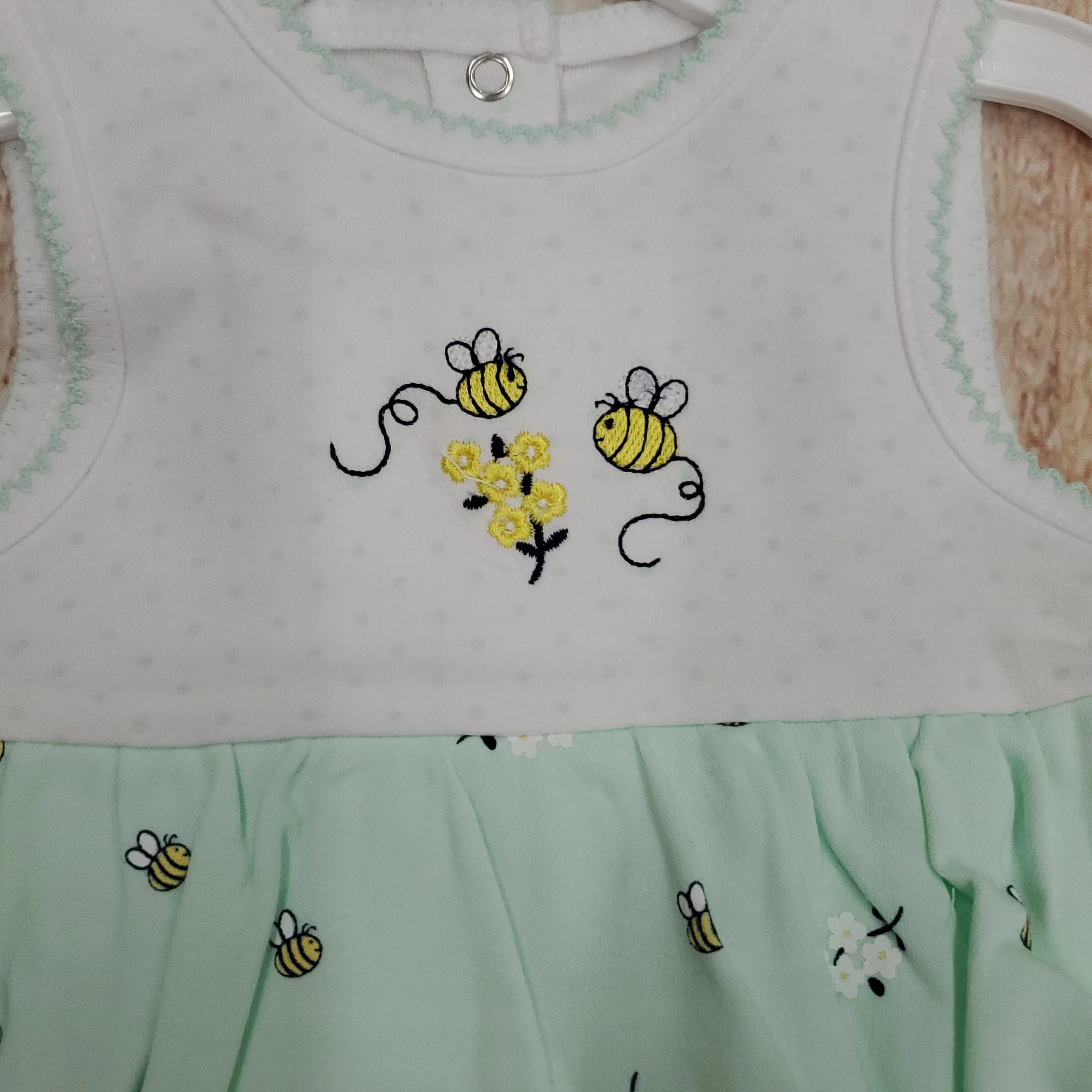 CLEARANCE LITTLE BUMBLE BEE POPOVER DRESS