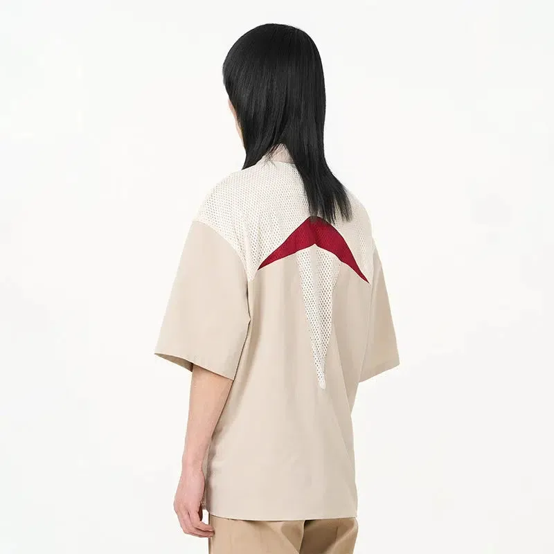 Contrast Blades Buttoned Shirt