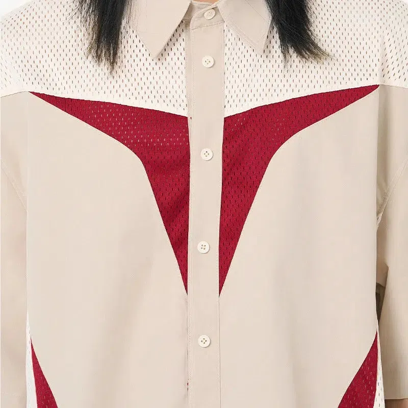Contrast Blades Buttoned Shirt