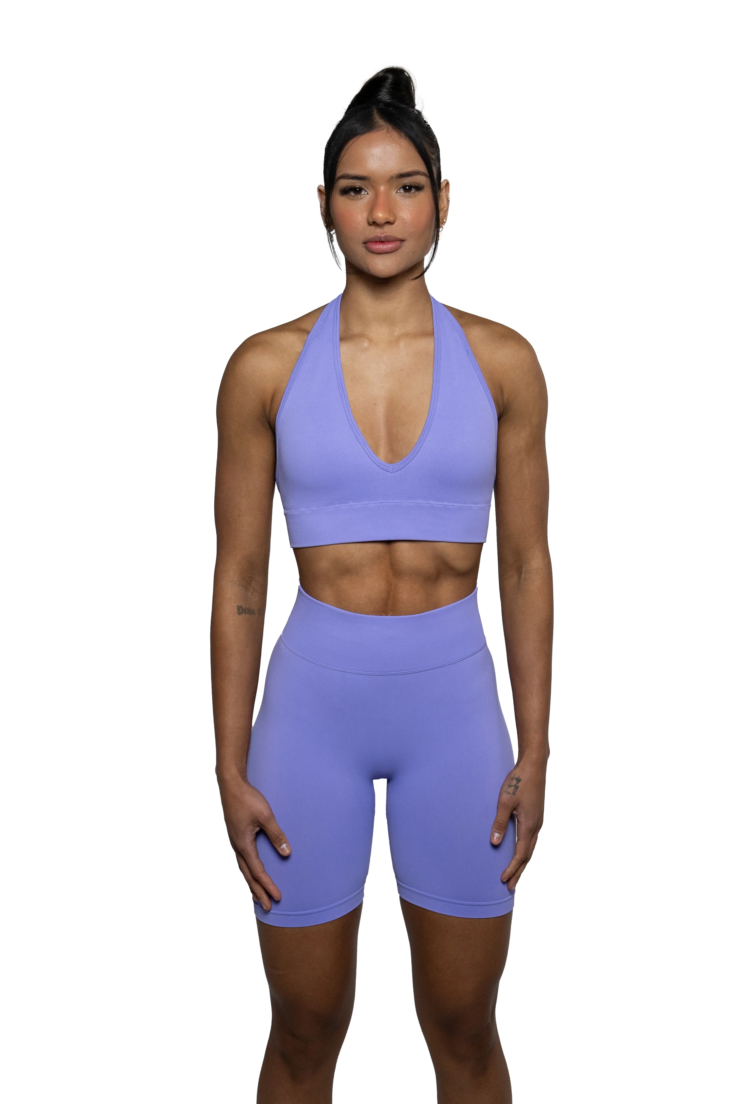 CORE SCRUNCH BIKE SHORTS - LAVENDER