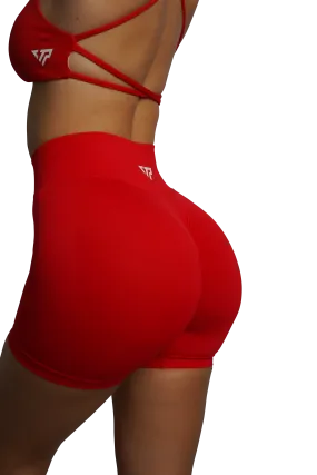 CORE SCRUNCH SHORTS - RED