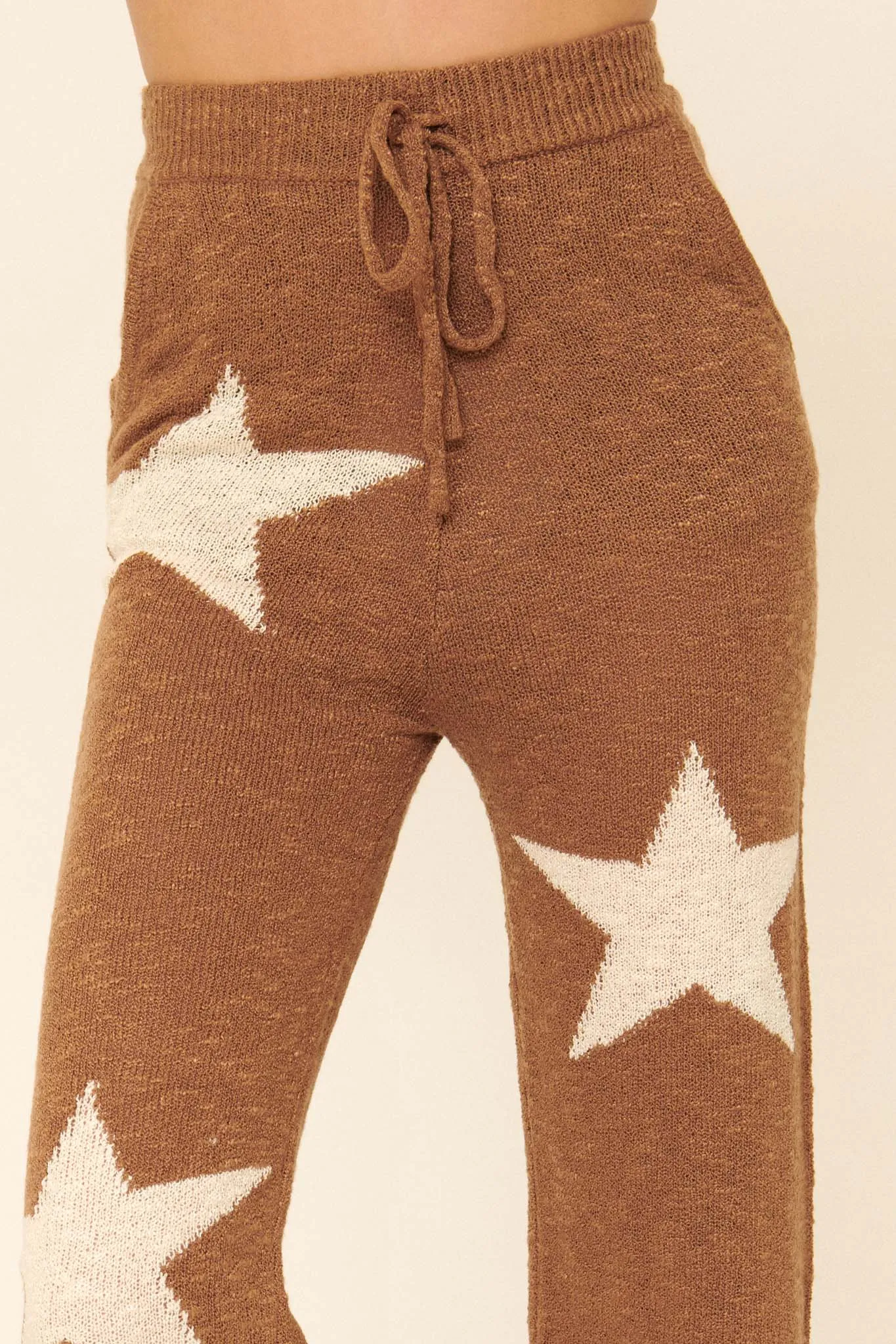 Cosmic Kid Star-Pattern Cropped Sweater Pants