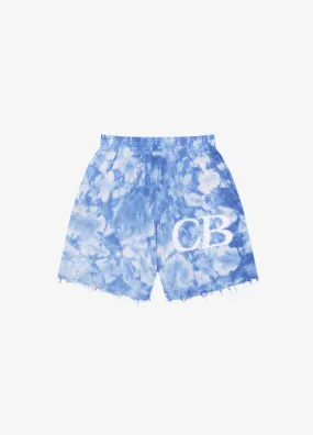 DISTRESSED COTTON KNIT SHORTS