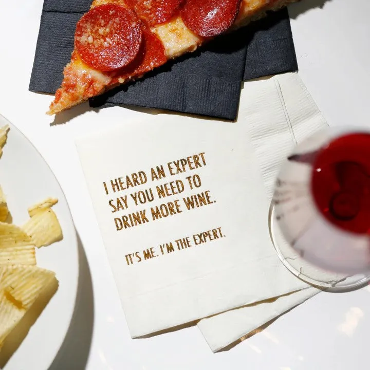Drink More Wine Cocktail Napkins