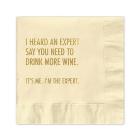 Drink More Wine Cocktail Napkins