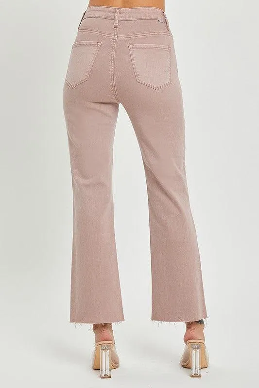 ELENA HIGH RISE TUMMY CONTROL BUTTON DOWN ANKLE STRAIGHT FINAL SALE