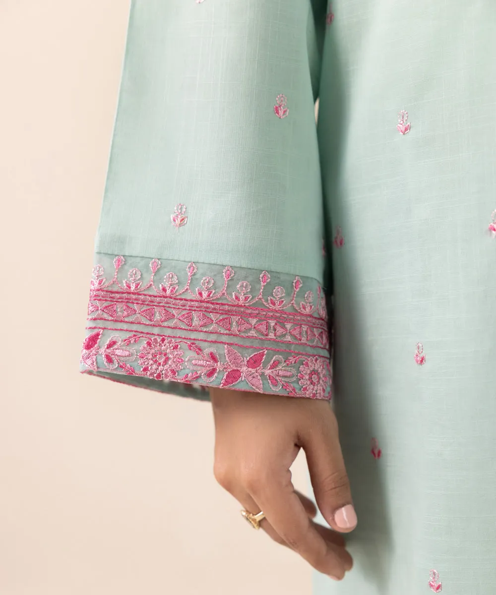 Embroidered Crosshatch Shirt
