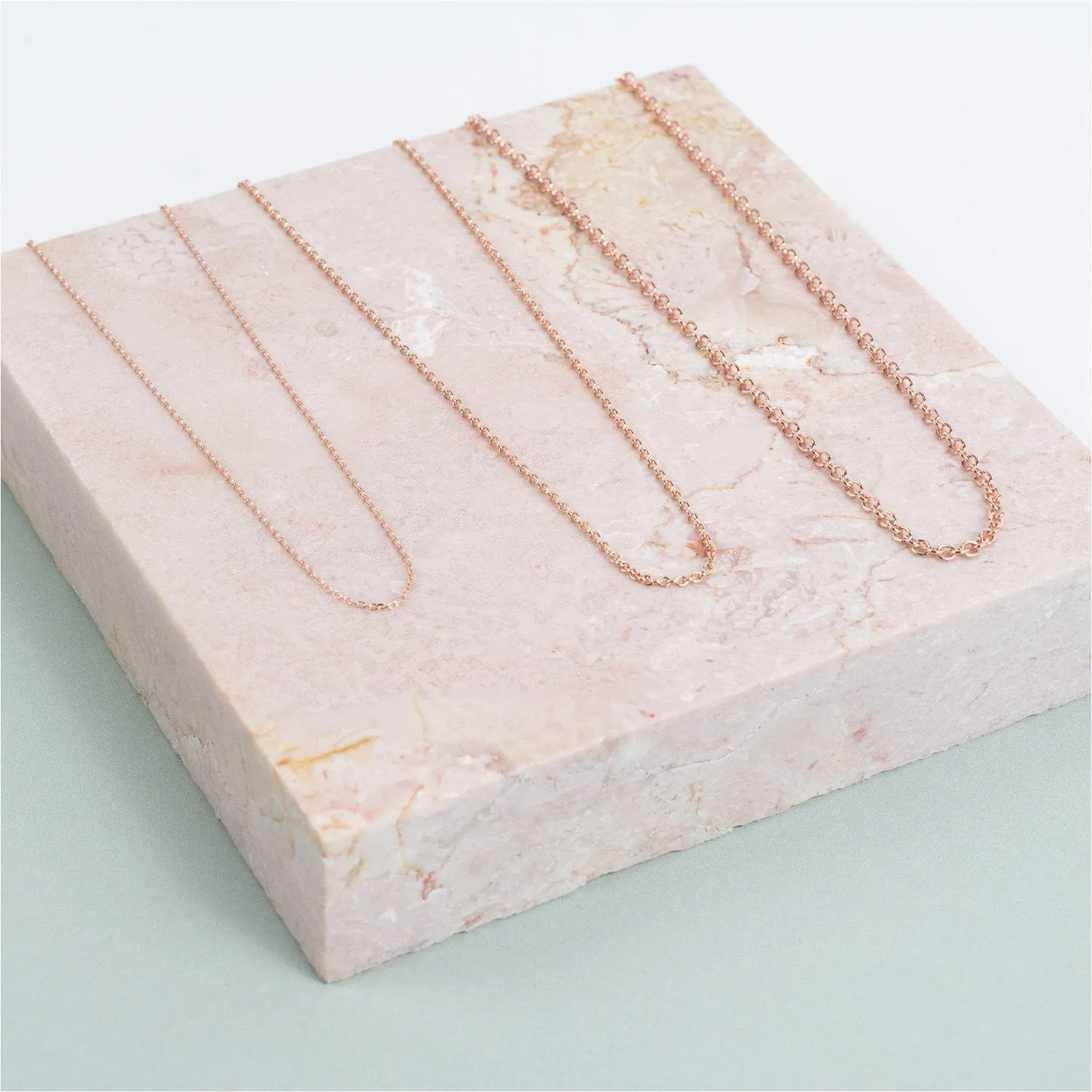 Fenchurch 9ct Rose Gold Heavy Trace Chain