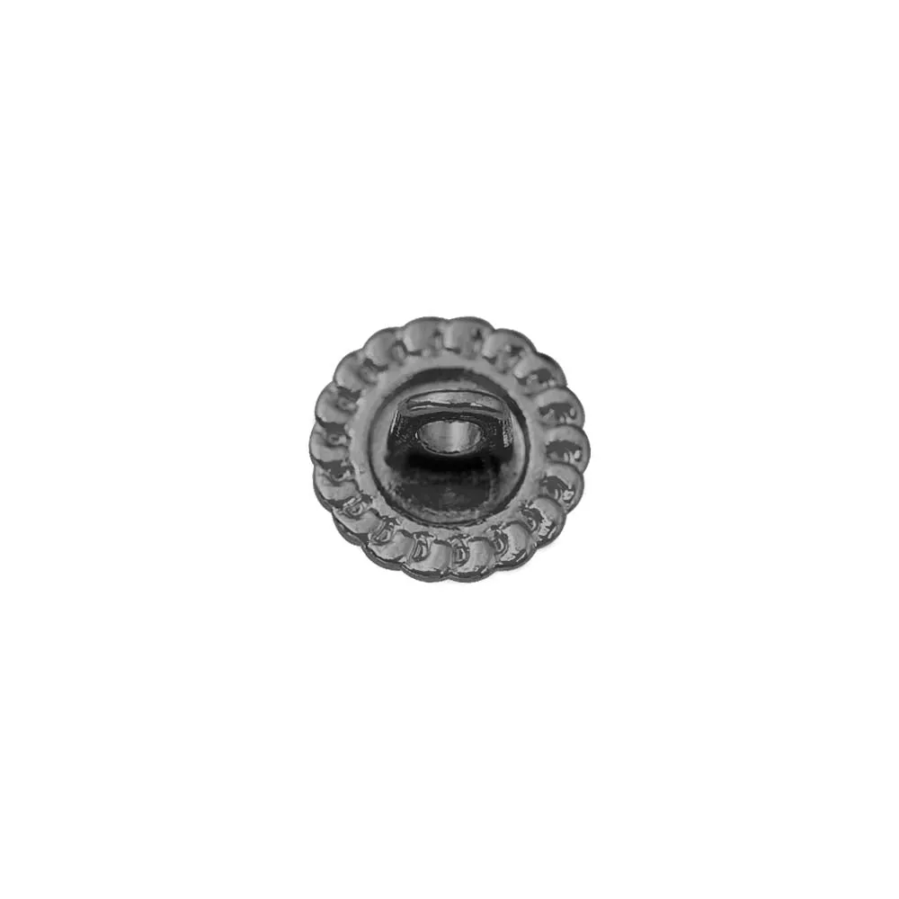 Flower Design Round Shape Shiny Pearl Metal Buttons