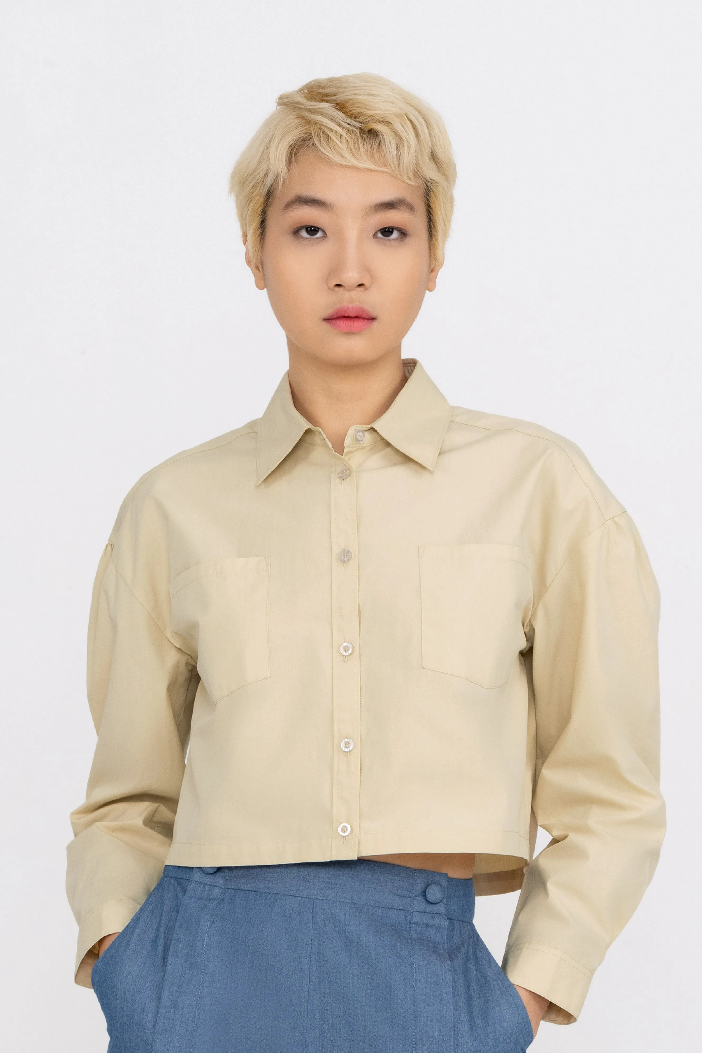 Flynn Cropped Cotton Shirt