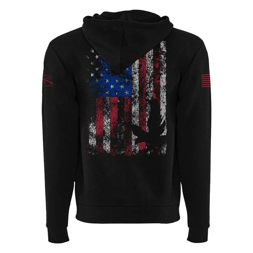 Freedom Flag Full-Zip Hoodie - Black