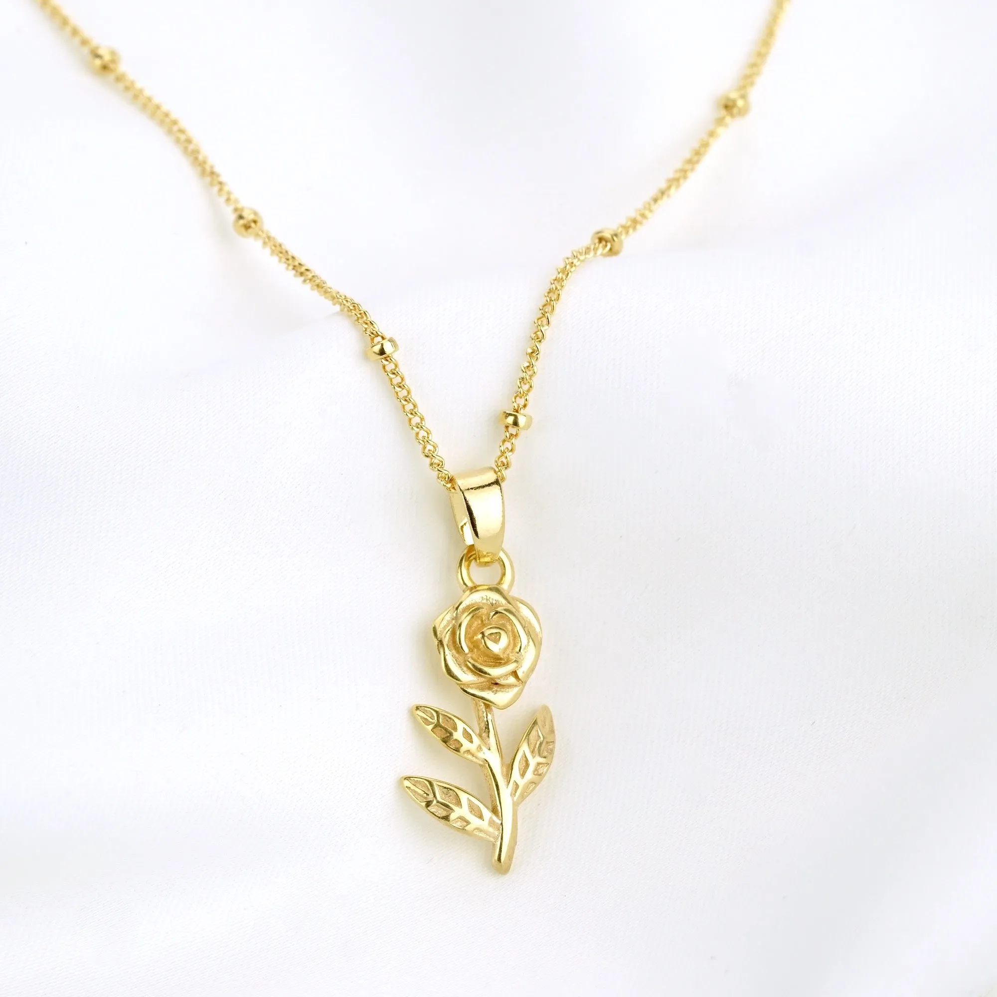 Golden Rose Necklace