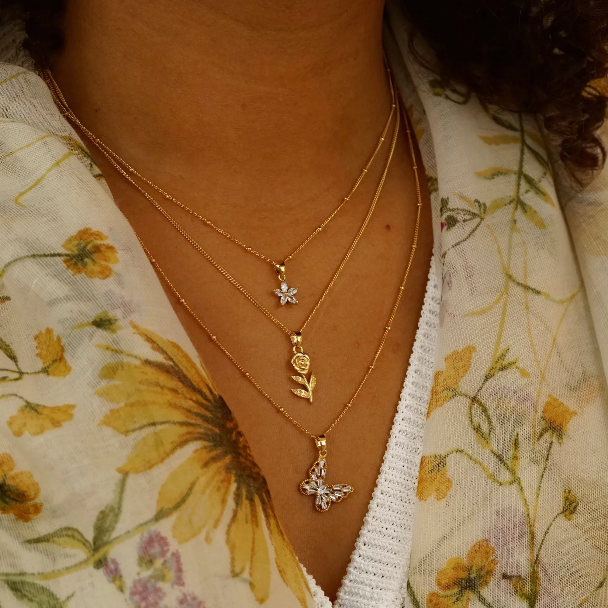 Golden Rose Necklace