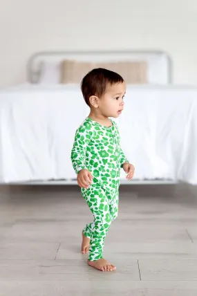 Green Leopard Baby Romper
