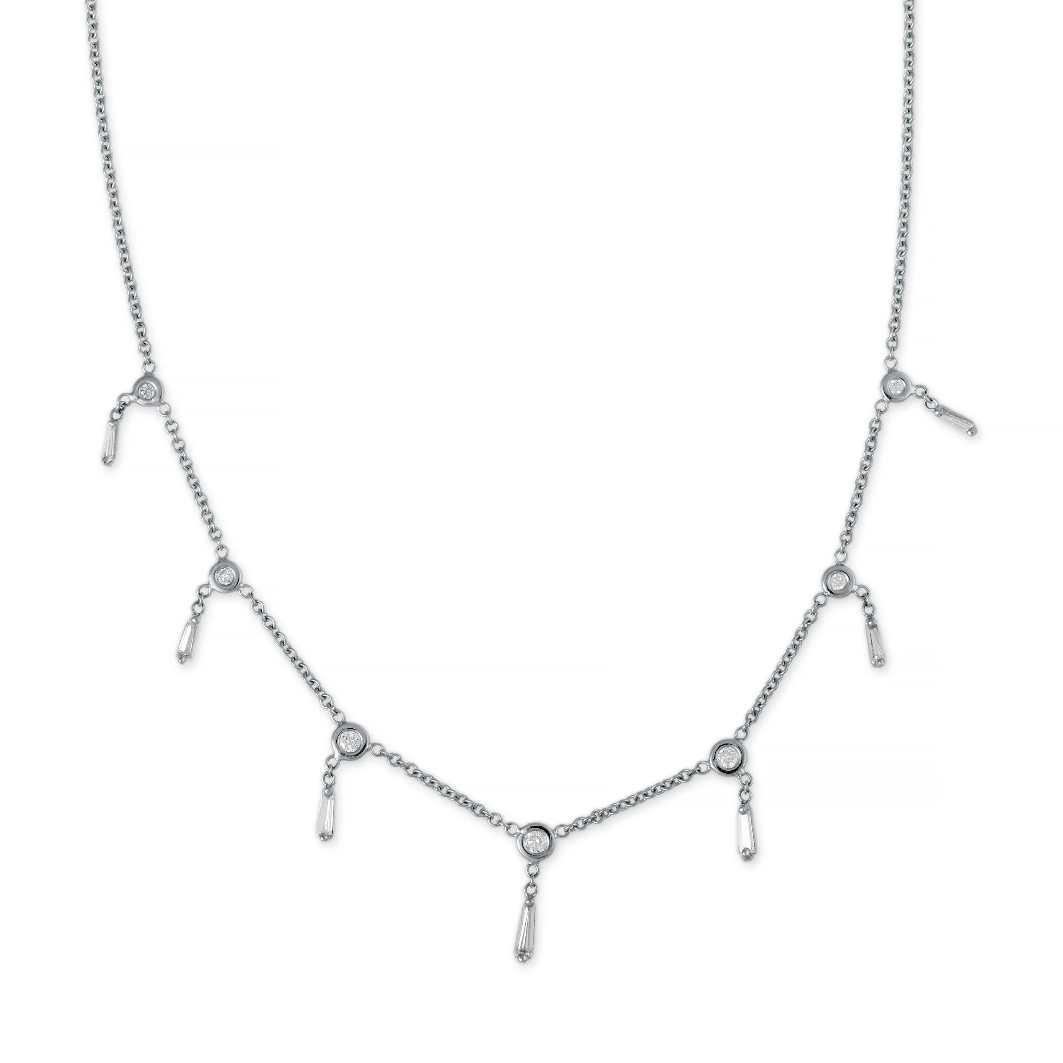 HALF BAGUETTE SHAKER NECKLACE