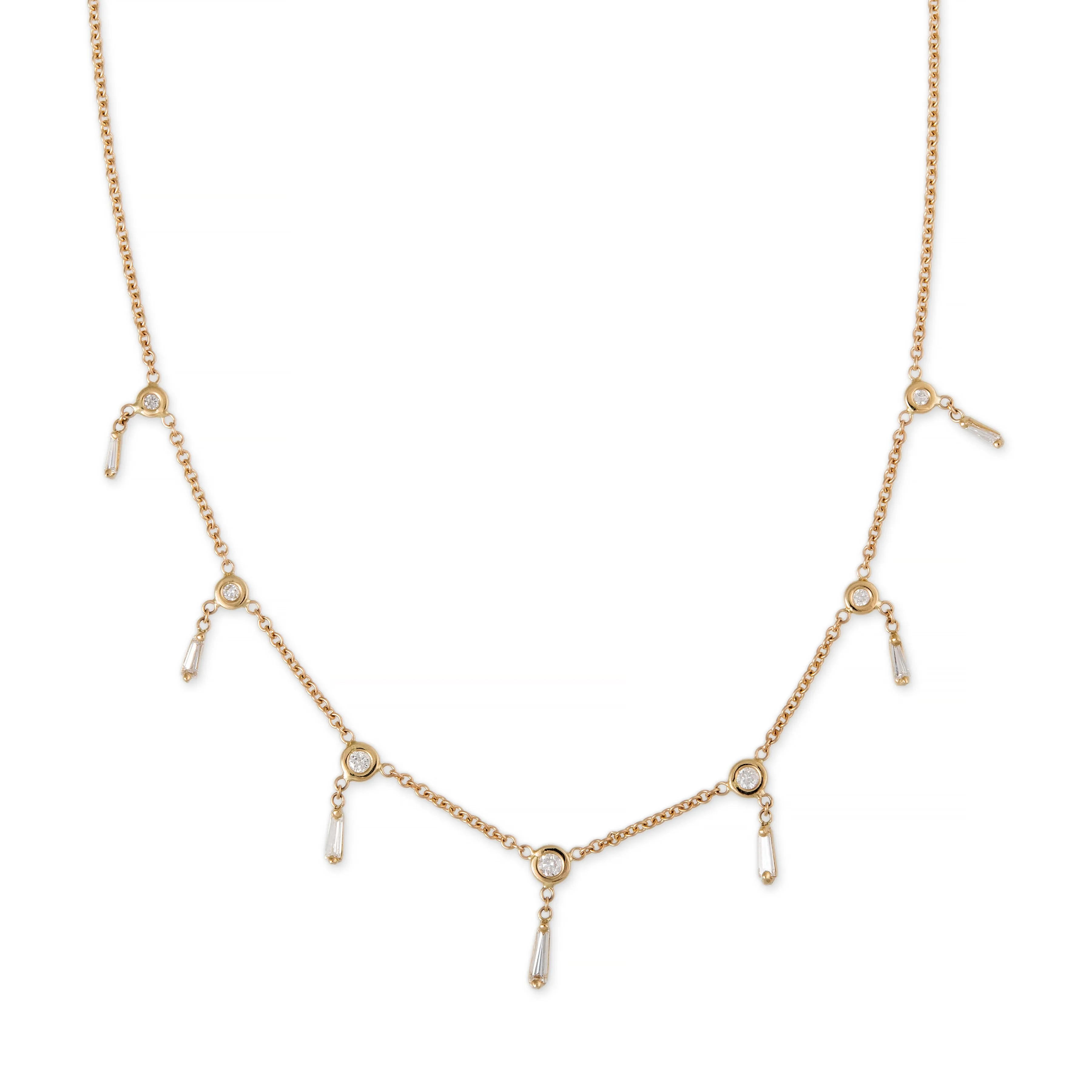 HALF BAGUETTE SHAKER NECKLACE