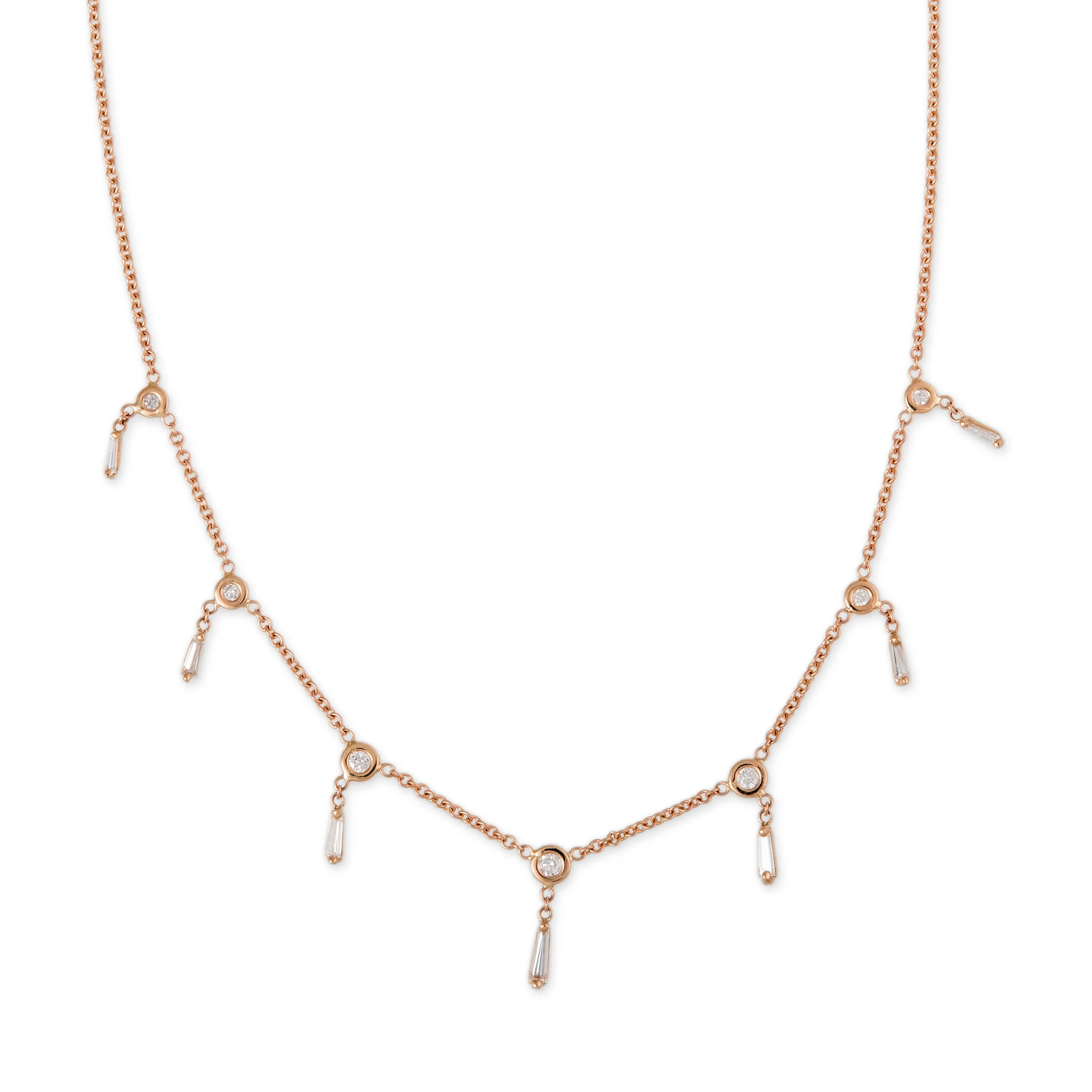 HALF BAGUETTE SHAKER NECKLACE