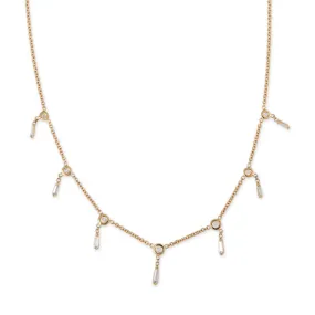 HALF BAGUETTE SHAKER NECKLACE