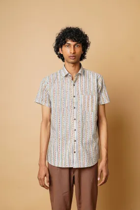 Hand Block Men's Half Sleeves Shirt