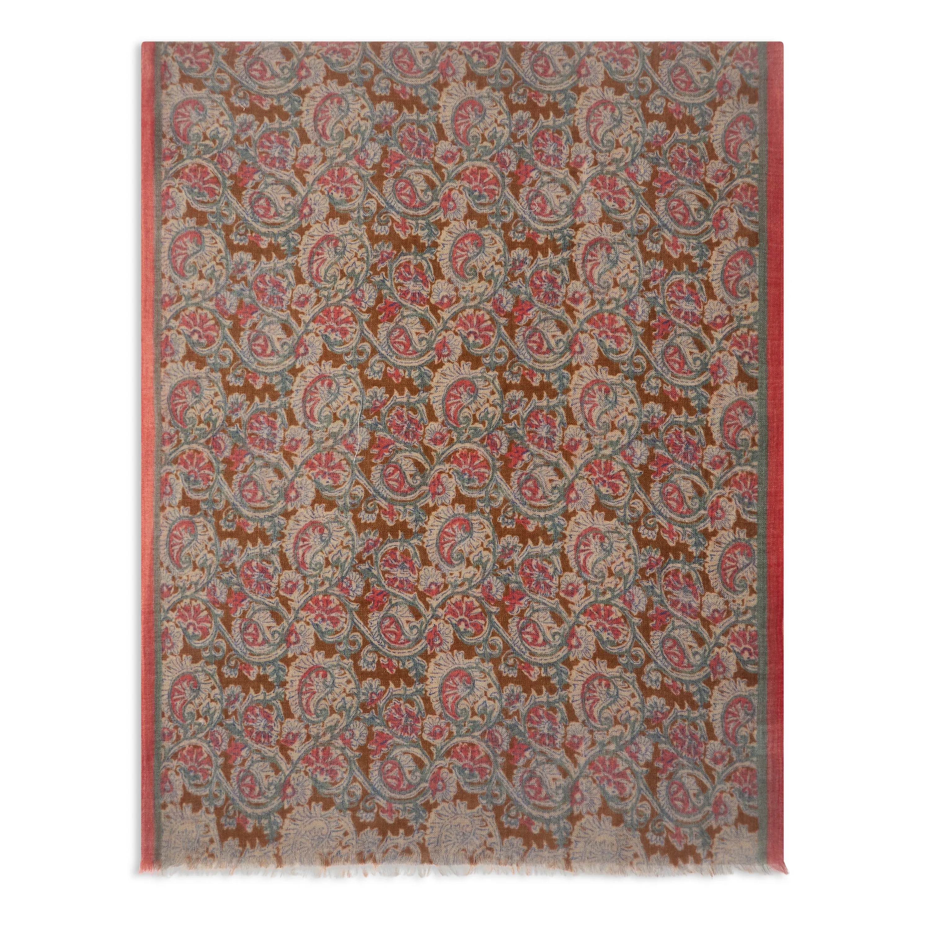 Hartford Block Print Scarf - Brown