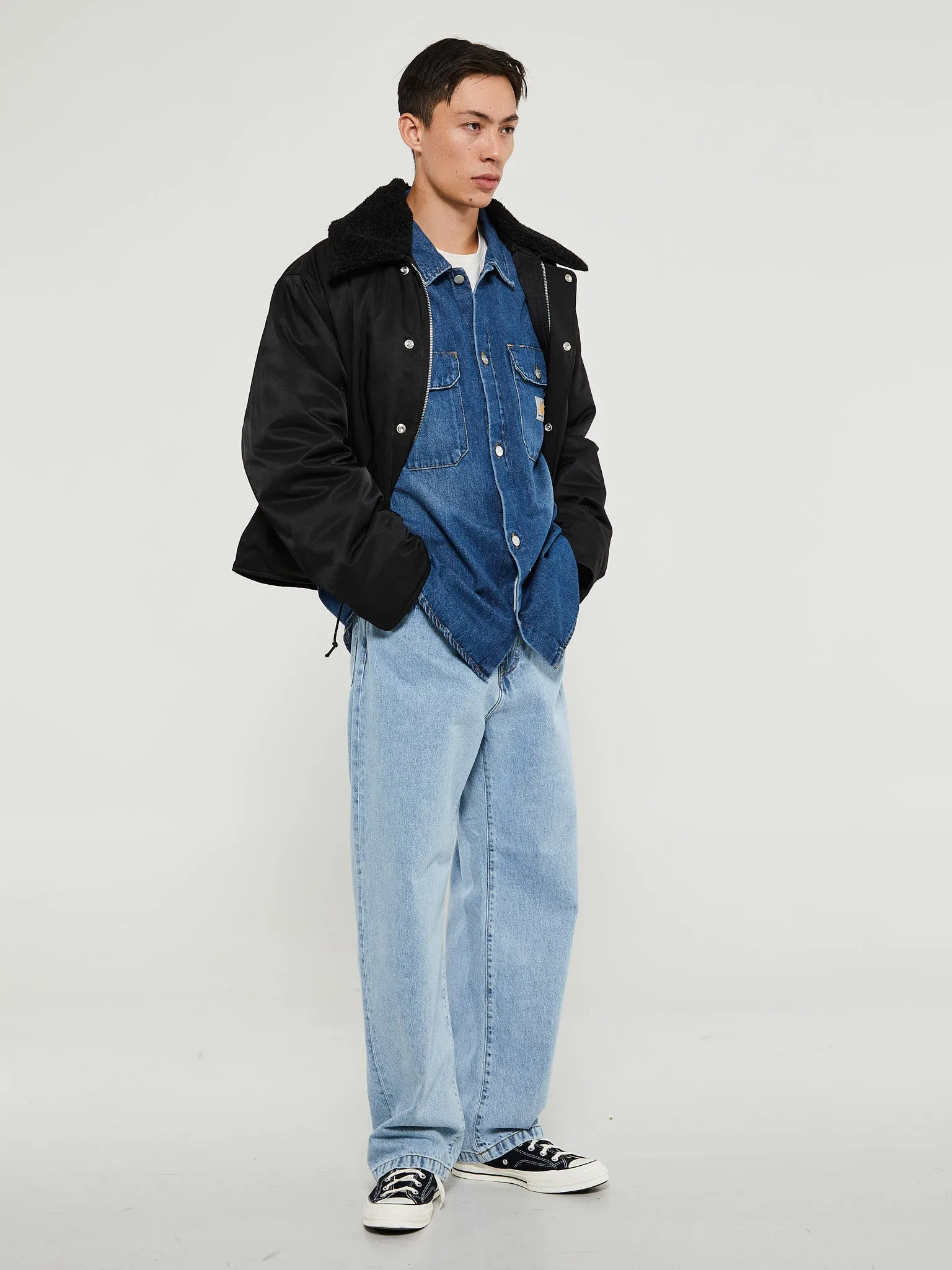 Harvey Shirt in Blue Dark Used Wash