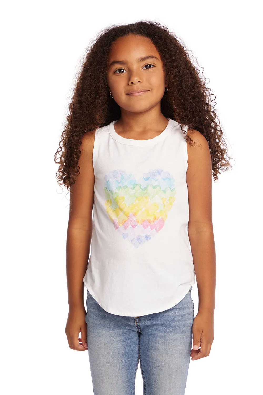 Hearts Shirt Girls Vintage Jersey Shirttail Muscle
