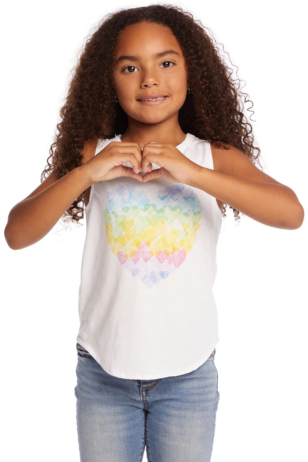 Hearts Shirt Girls Vintage Jersey Shirttail Muscle