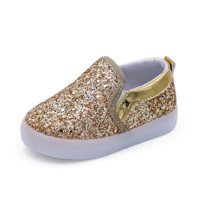 Infant Baby Shoes Little Kid Loafers with LED Light