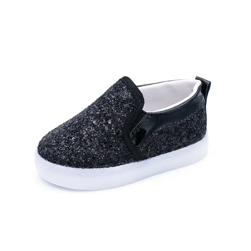 Infant Baby Shoes Little Kid Loafers with LED Light