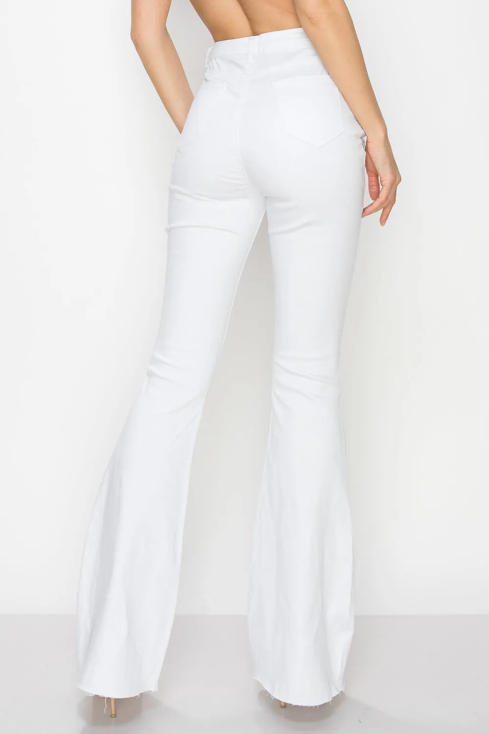 JAZZ-053 BELL BOTTOM FLARE LEG RIPPED DISTRESSED & DESTROYED JEANS