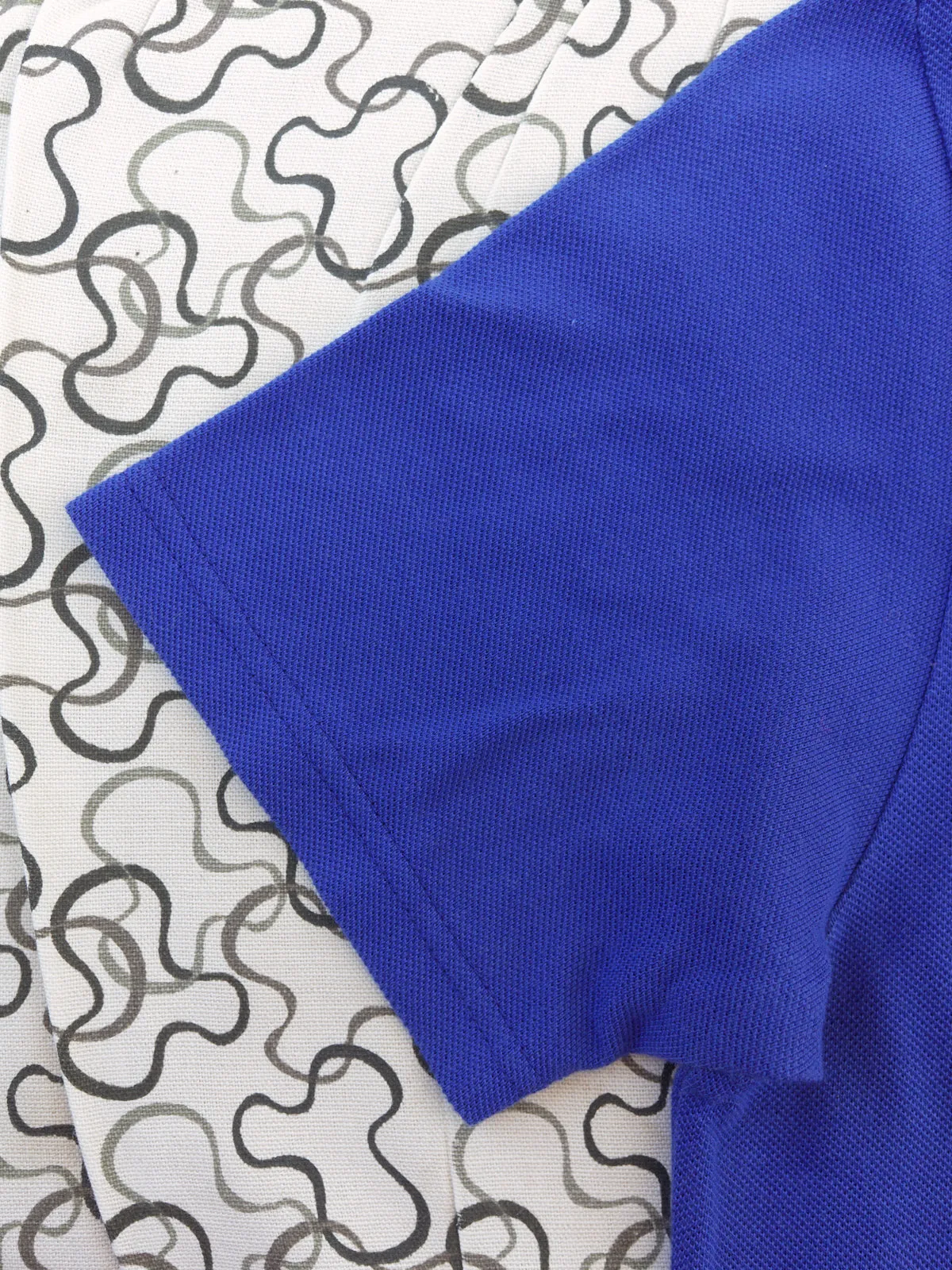 Jun Men 1980s blue cotton zip neck polo shirt - mens XS S