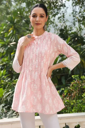 Juniper Lavender Cambric Printed A-Line Tunic