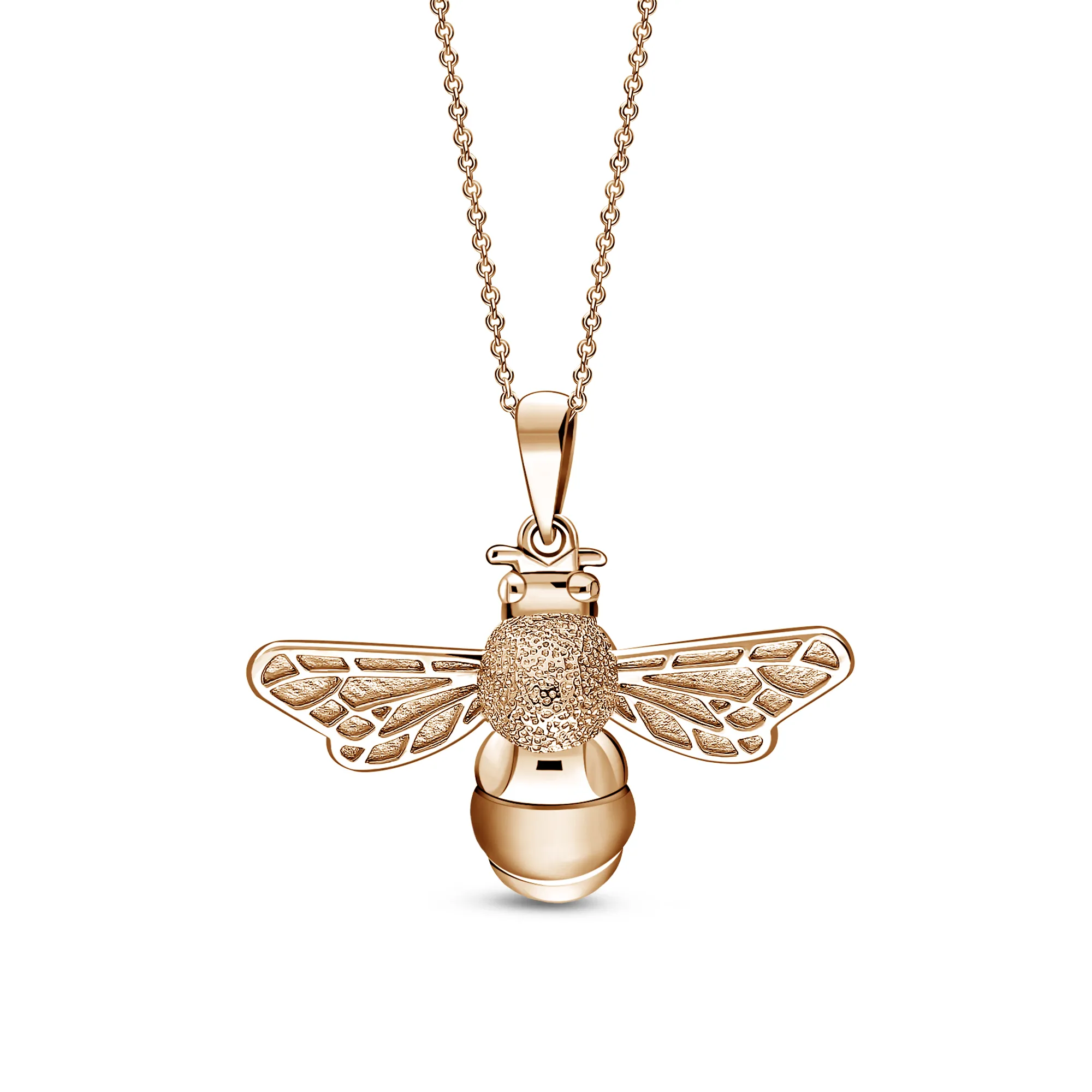 Large Rose Gold Vermeil Bee Pendant