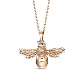 Large Rose Gold Vermeil Bee Pendant