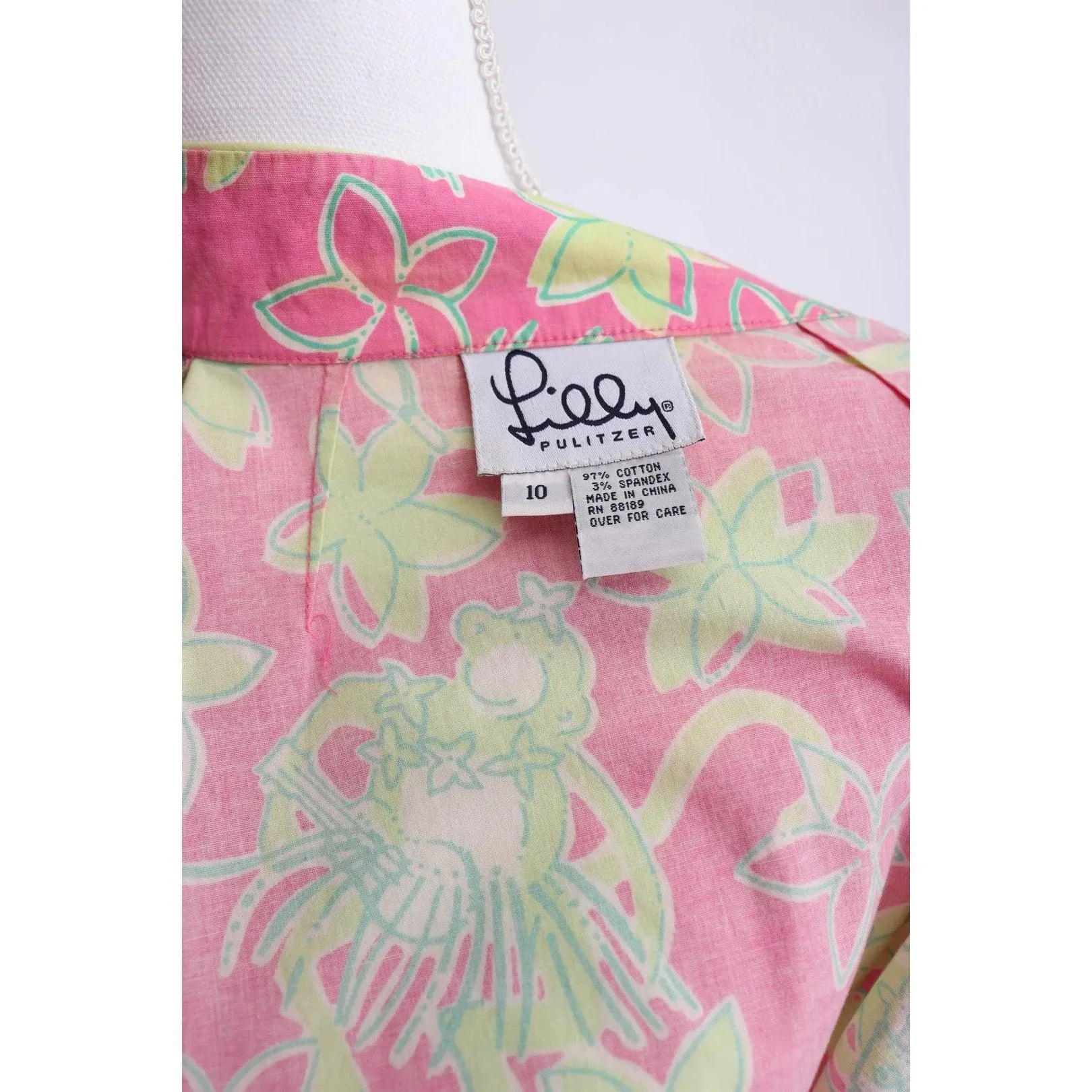 LILLY PULITZER 90's Pink and Green Skirt Set | Size M