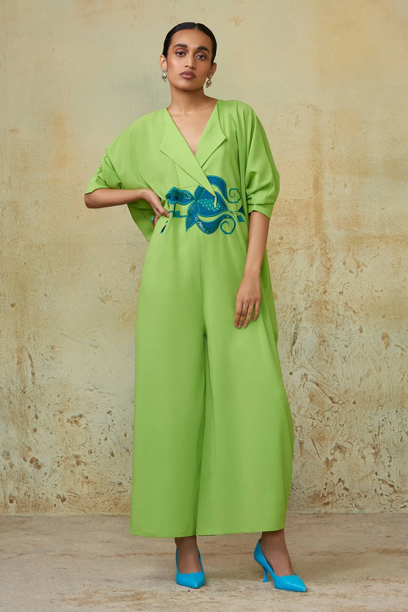 Lime Breezy Jumpsuit