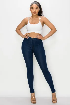 LO-126 OPEN PACK INK HIGH WAISTED SKINNY DENIM JEANS
