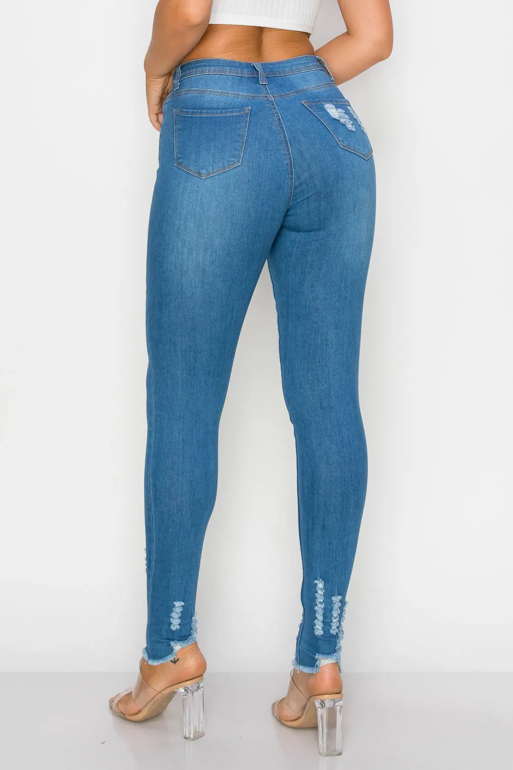 LO-196 RIPPED SKINNY DENIM