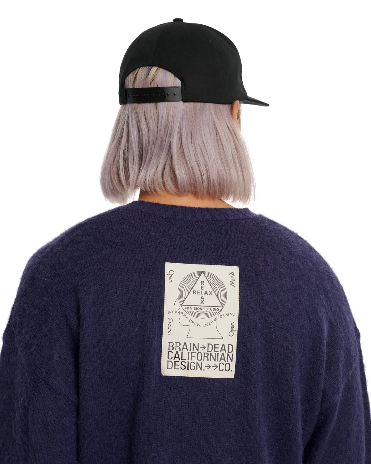 Logohead Pile Crewneck Sweater - Navy