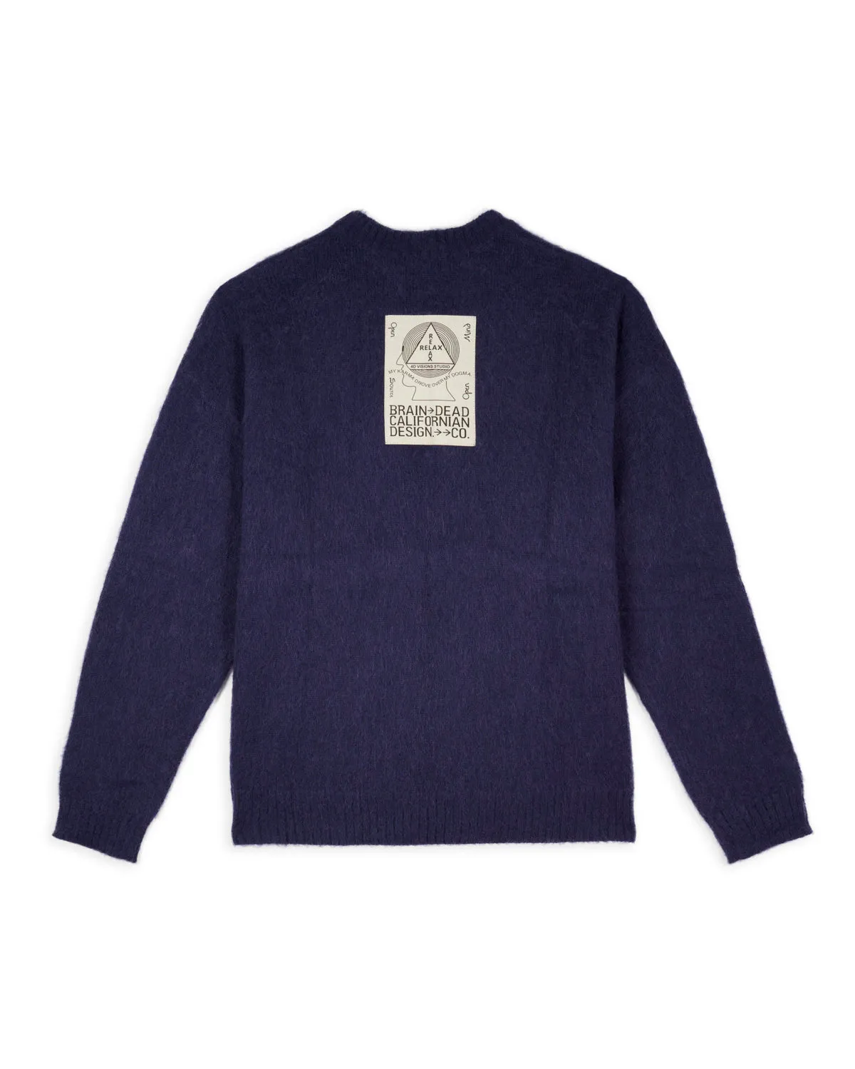 Logohead Pile Crewneck Sweater - Navy