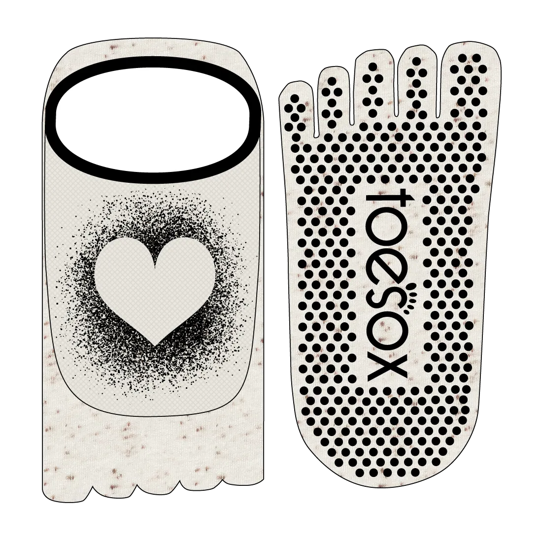 Luna Half Toe Grip Socks - Coconuts For You (Barre / Pilates)