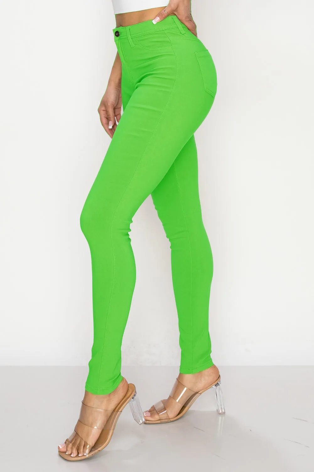 LV-300 APPLEGREEN HIGH WAISTED COLORED JEANS