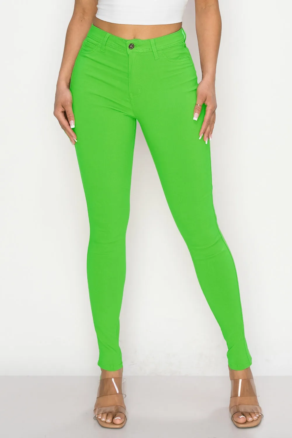 LV-300 APPLEGREEN HIGH WAISTED COLORED JEANS