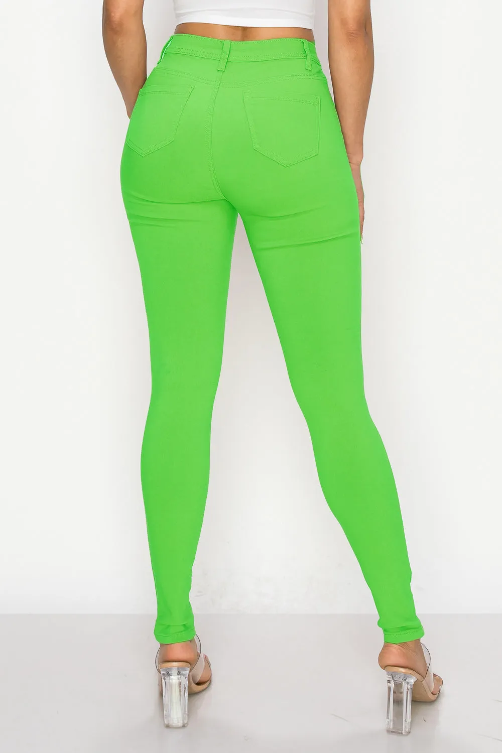 LV-300 APPLEGREEN HIGH WAISTED COLORED JEANS