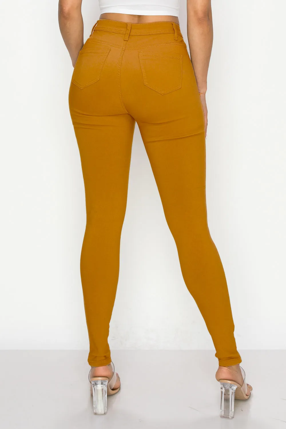 LV-300 CARAMEL HIGH WAISTED COLORED JEANS