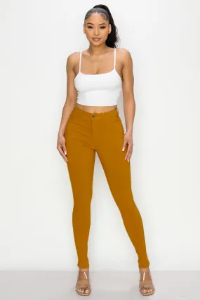 LV-300 CARAMEL HIGH WAISTED COLORED JEANS