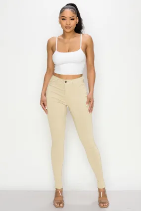 LV-300 CREAM HIGH WAISTED COLORED JEANS