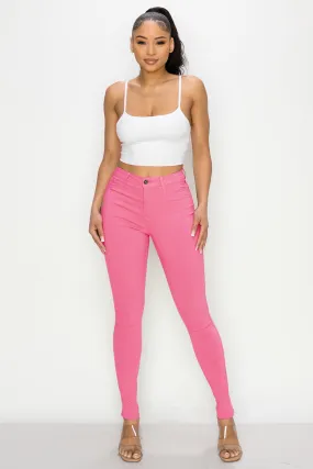 LV-300 LIGHTPINK HIGH WAISTED COLORED JEANS