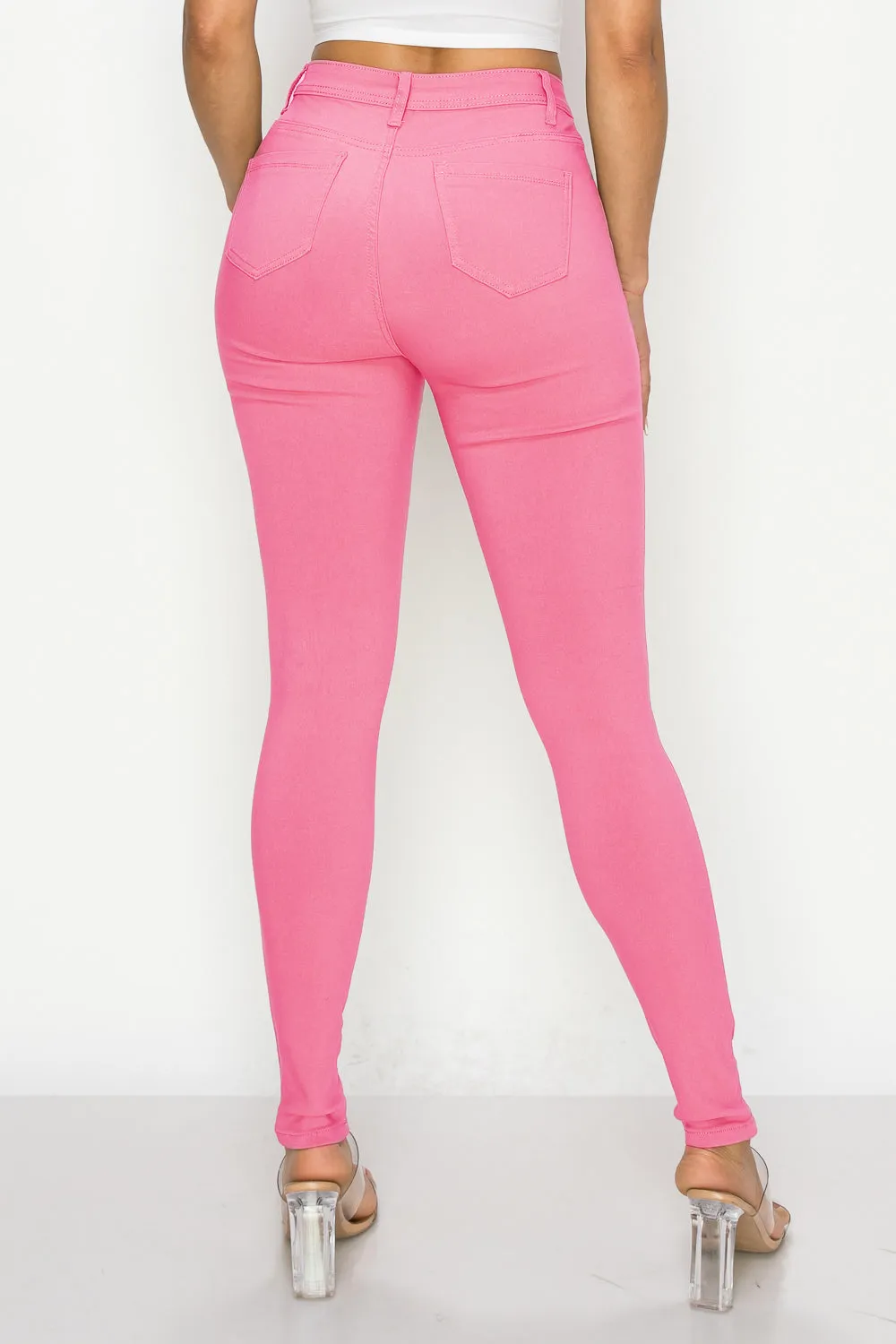 LV-300 LIGHTPINK HIGH WAISTED COLORED JEANS