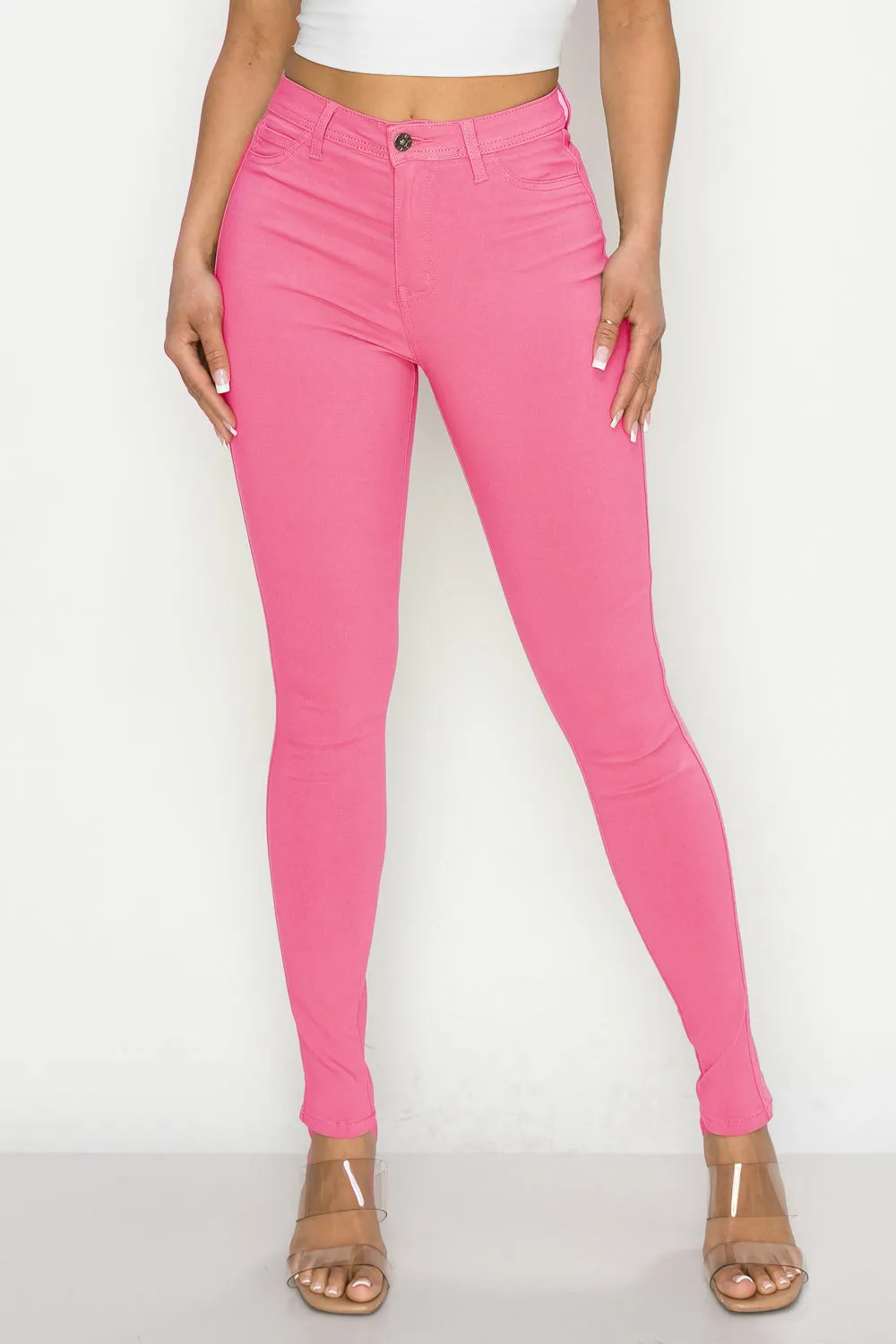 LV-300 LIGHTPINK HIGH WAISTED COLORED JEANS